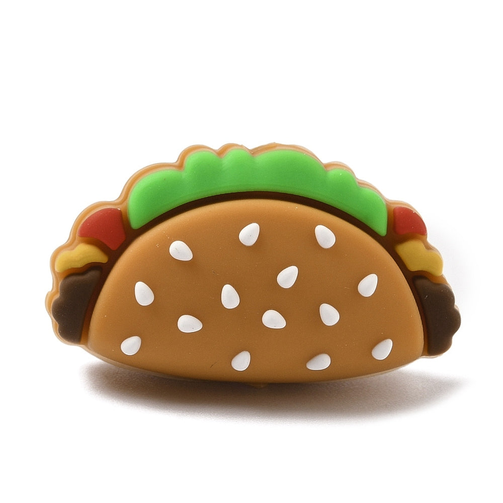 Silicone Hamburger Focal Beads – Fun Food Theme The Pink Bead Shop