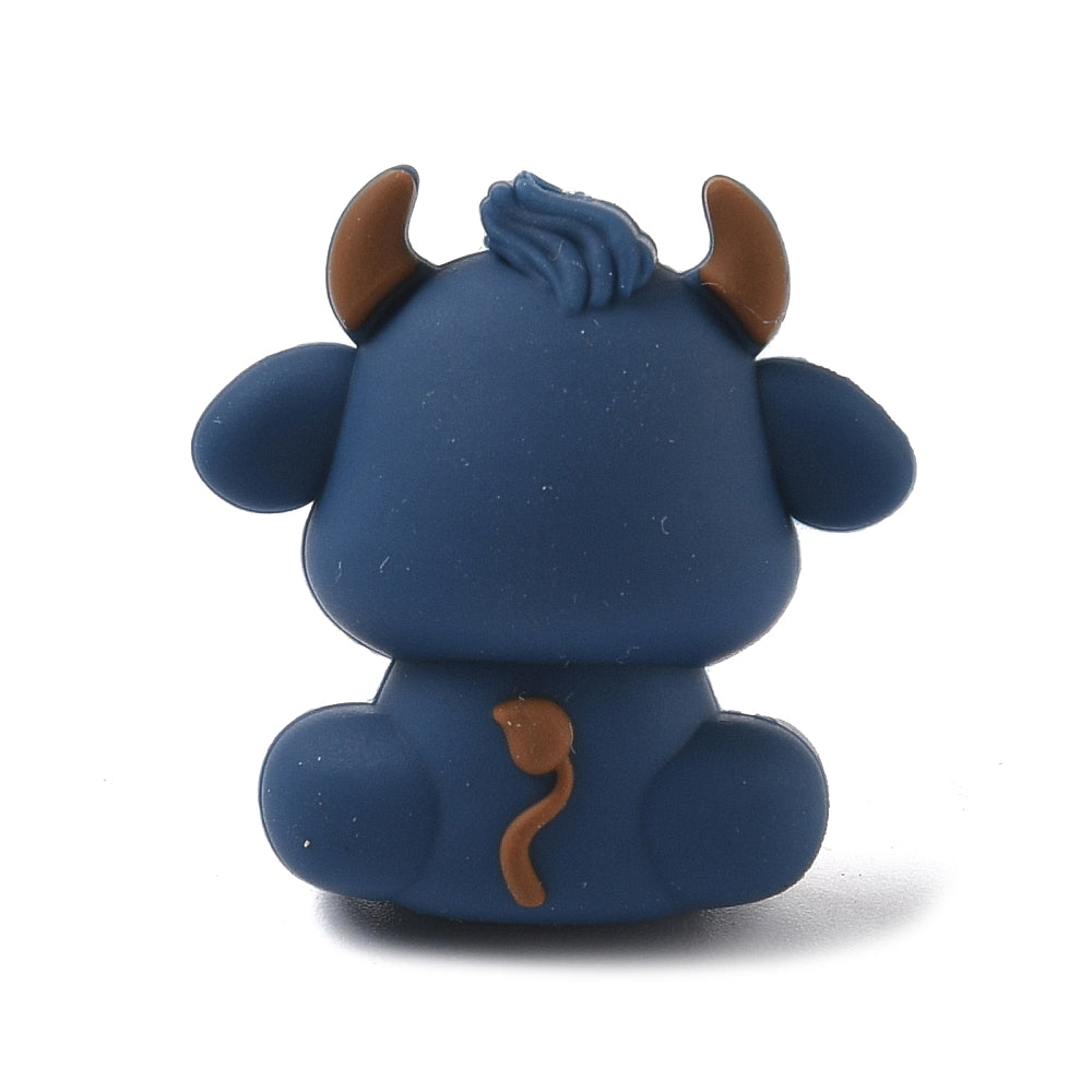 Black Cow Silicone Focal Bead 28mm | The Pink Bead Shop Canada