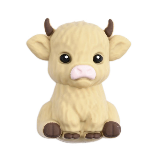 Cow Silicone Focal Beads – Wheat The Pink Bead Shop