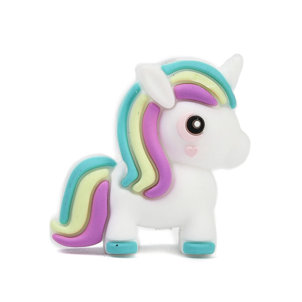 Unicorn Silicone Focal Beads | Silicone Unicorn Beads | The Pink Bead Shop Canada