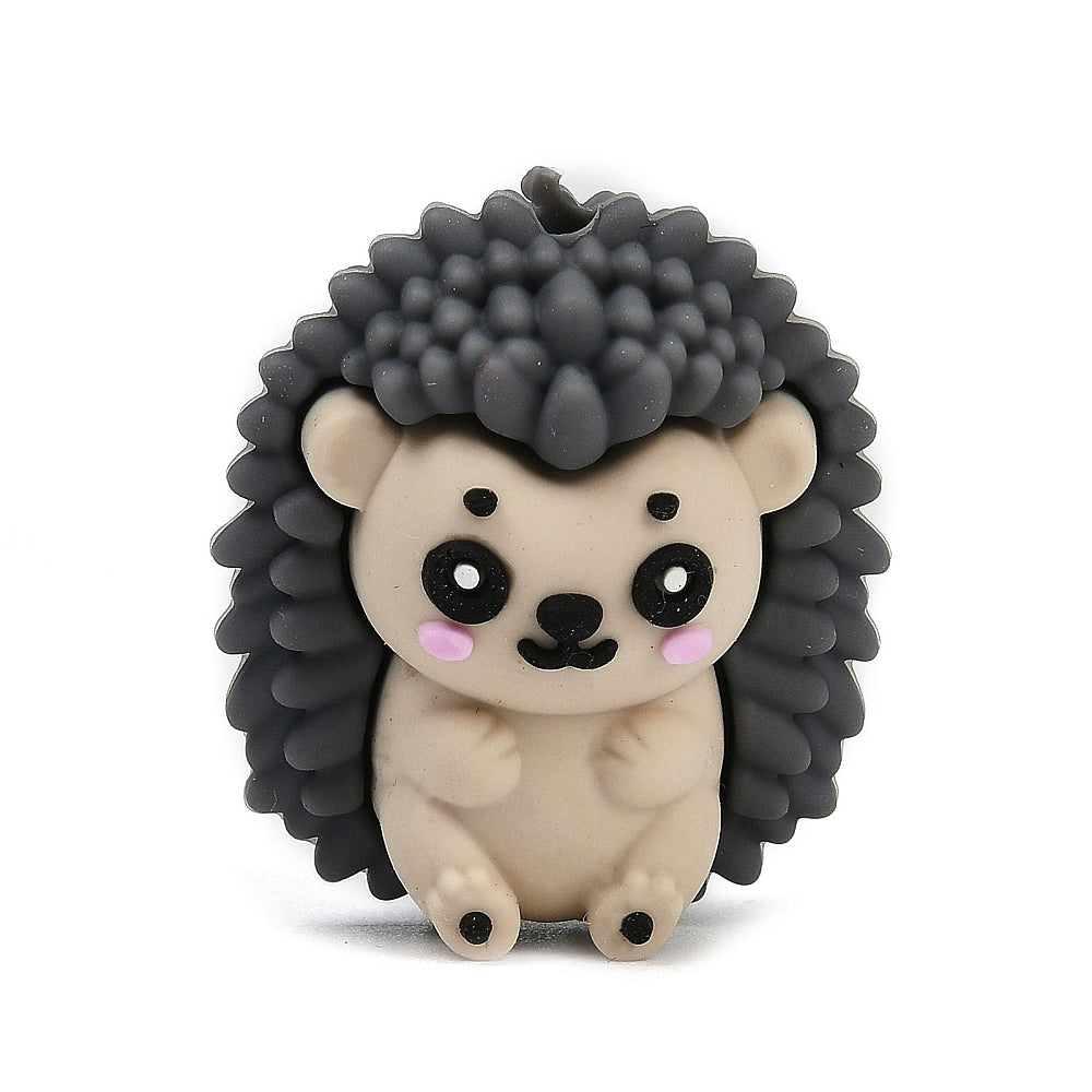 Hedgehog Silicone Focal Bead 27.5mm | The Pink Bead Shop Canada