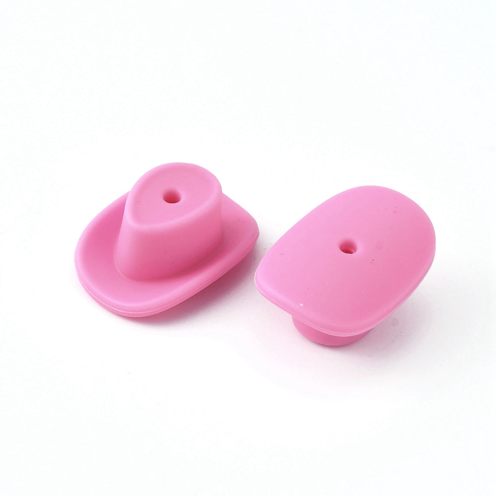 Food Grade Eco-Friendly Silicone Beads Cowboy Hat Asst Color