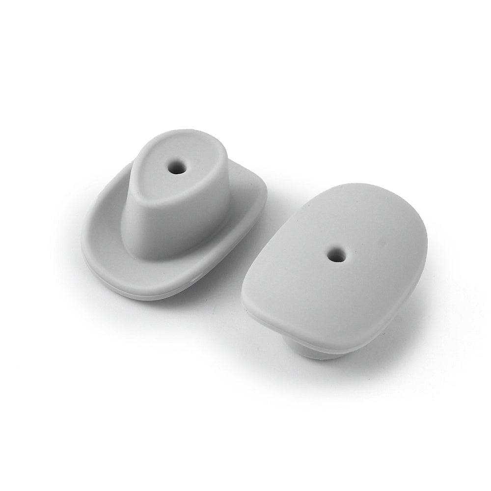 Food Grade Eco-Friendly Silicone Beads Cowboy Hat Asst Color