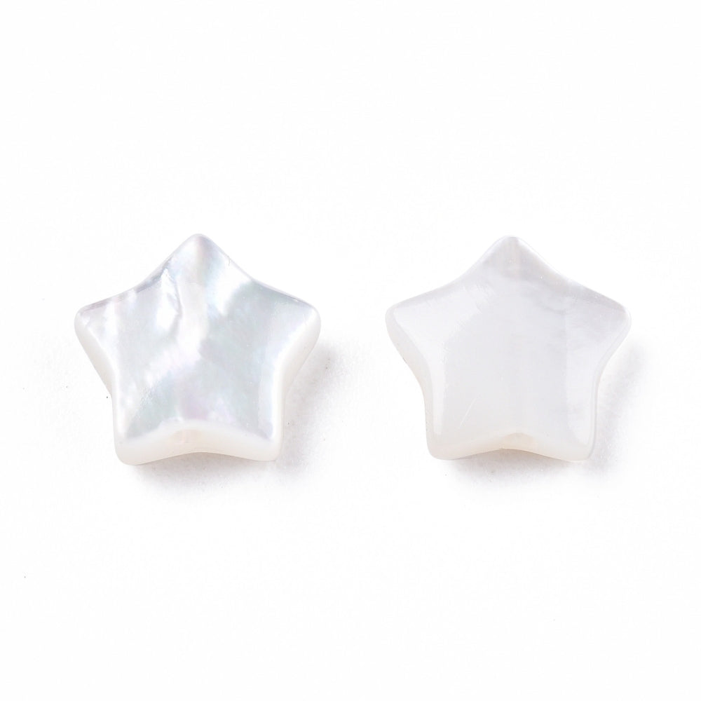 Natural White Shell Cat Beads 10.5mm – 2 Pack | The Pink Bead Shop Canada