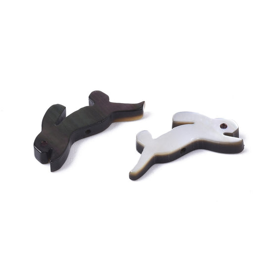Natural Black Lip Shell Rabbit Beads 15mm – 2 Pack | The Pink Bead Shop Canada