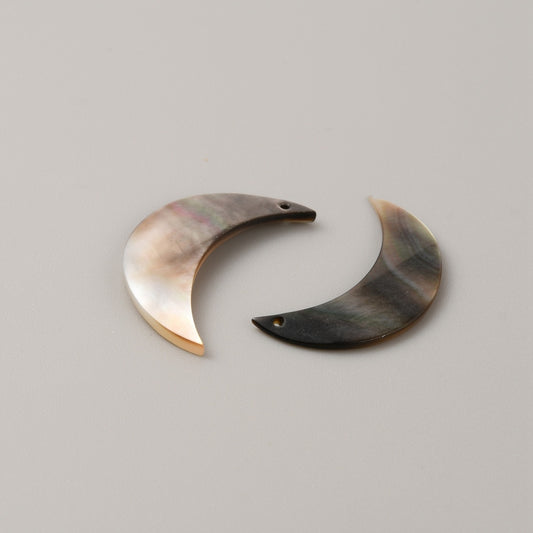 Natural Black Lip Shell Moon Charm 30mm – Sold Individually | The Pink Bead Shop Canada  Product Description: