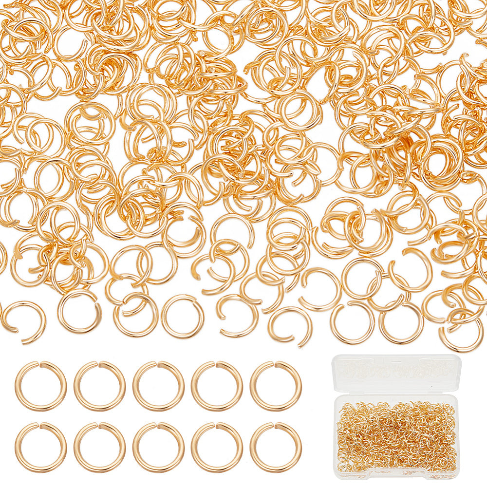 Stainless Steel Jump Rings – 18K Gold Plated, 6mm (Approx. 600pcs) | The Pink Bead Shop Canada