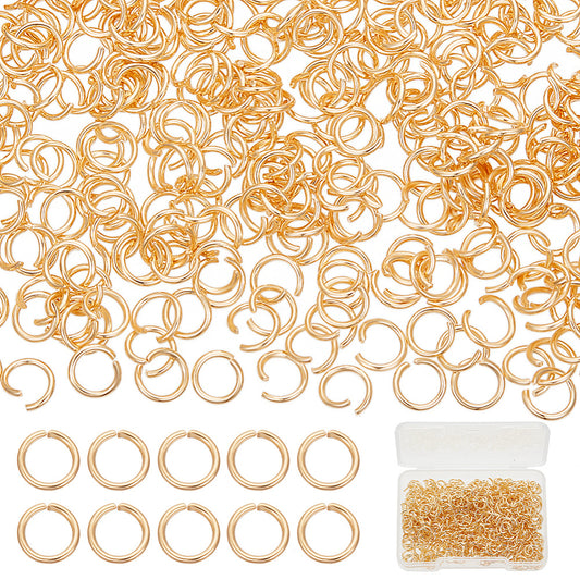 Stainless Steel Jump Rings – 18K Gold Plated, 6mm (Approx. 600pcs) | The Pink Bead Shop Canada