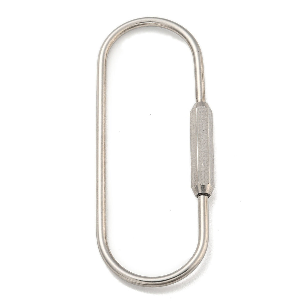 304 Stainless Steel Oval Screw Carabiner Lock – 89mm | The Pink Bead Shop Canada
