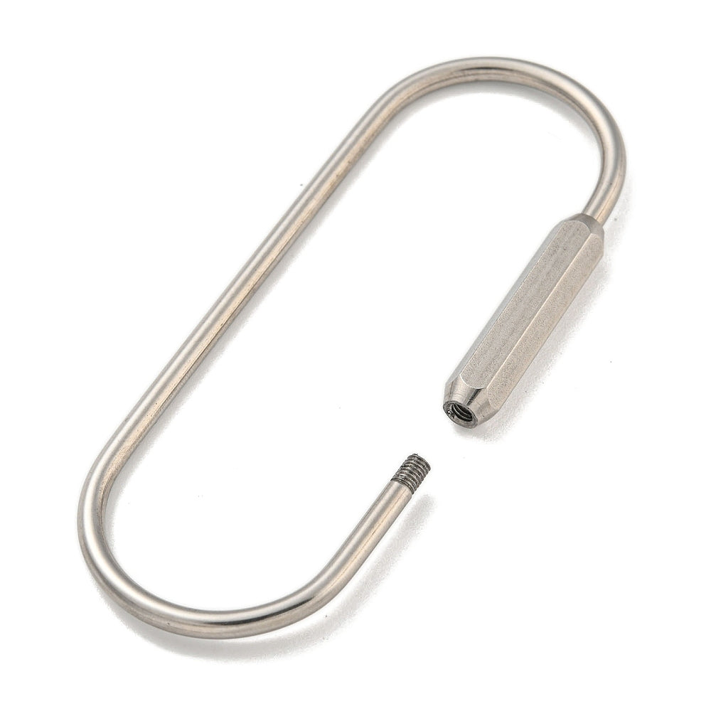 304 Stainless Steel Oval Screw Carabiner Lock – 89mm | The Pink Bead Shop Canada