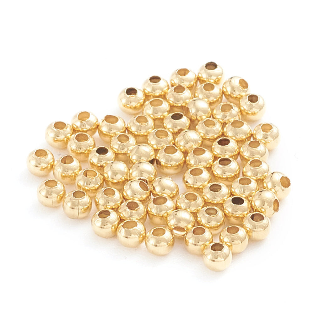 18K Gold Plated Stainless Steel Hollow Round Beads – 2mm – 500 Pieces | The Pink Bead Shop Canada