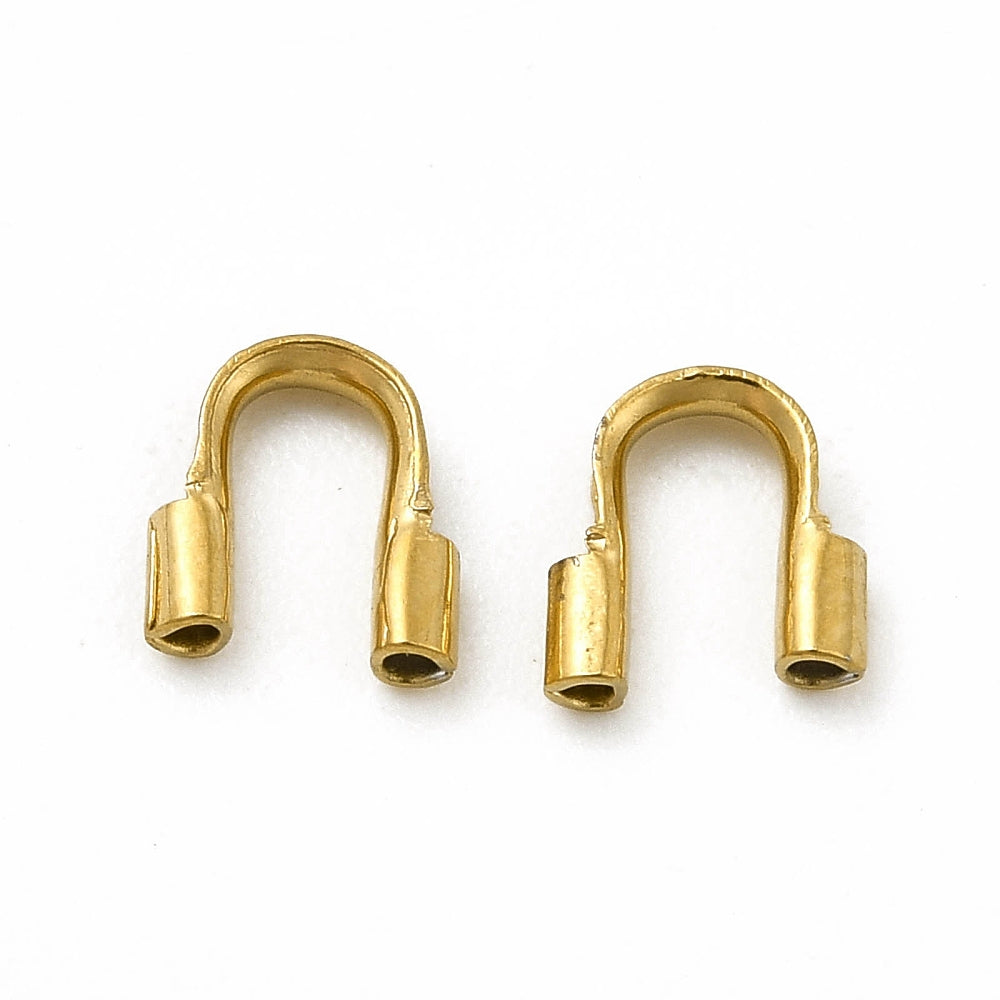 Stainless Steel Wire Guardians (Protectors) – Gold & Silver, 5mm 100pack | The Pink Bead Shop Canada