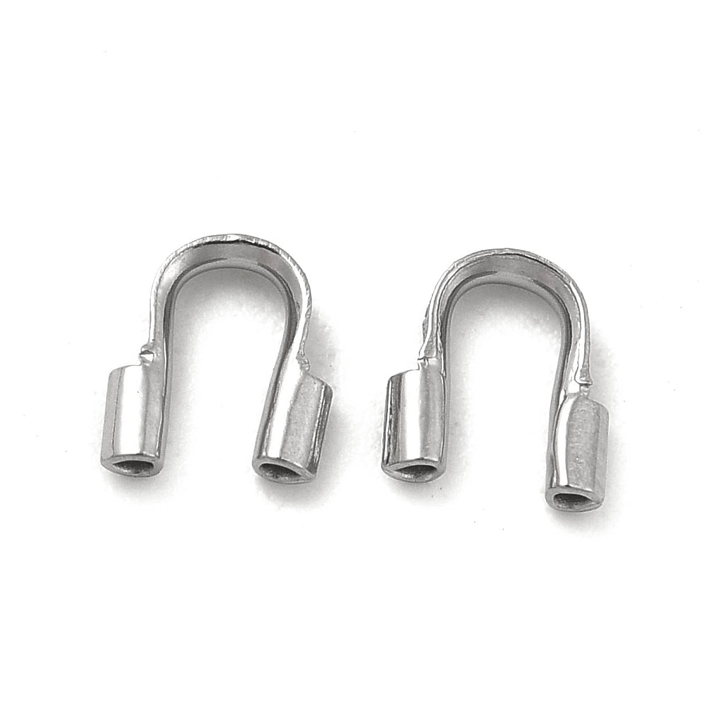 Stainless Steel Wire Guardians (Protectors) – Gold & Silver, 5mm 100pack | The Pink Bead Shop Canada