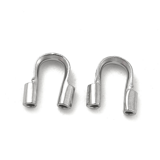 Stainless Steel Wire Guardians (Protectors) – Gold & Silver, 5mm 100pack | The Pink Bead Shop Canada