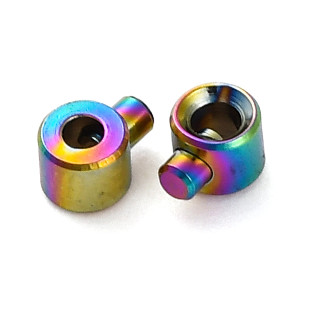 Rainbow IP 304 Stainless Steel Crimp Beads – 4mm – Pack of 10 | The Pink Bead Shop Canada