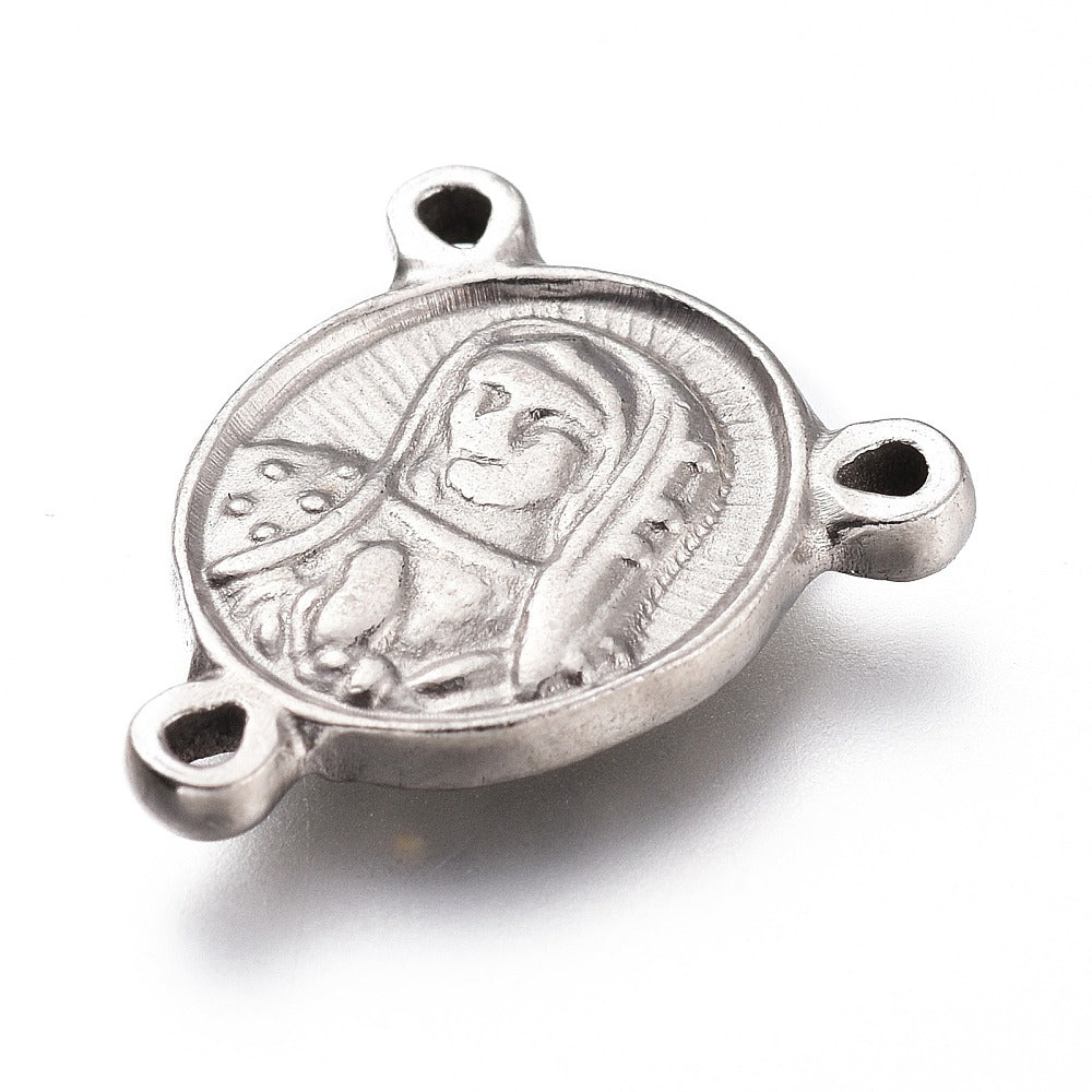 Tarnish Resistant 304 Stainless Steel Virgin Mary Connector Link – 5 Pack | The Pink Bead Shop Canada