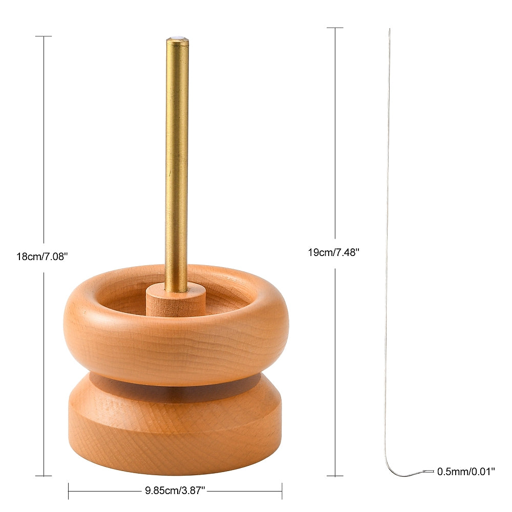 Wooden Seed Bead Spinner with Curved Needles | The Pink Bead Shop Canada