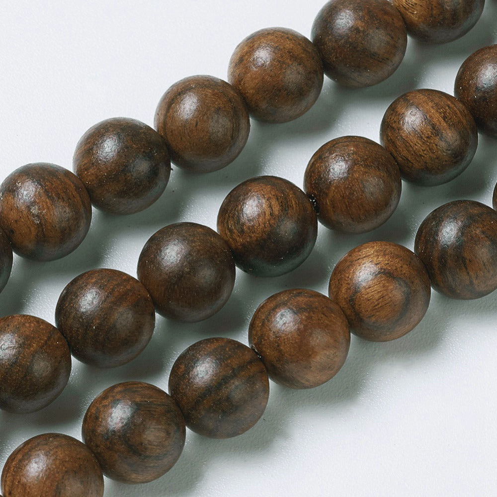 Natural Coconut Brown Wood Beads – Round 7.5–8mm | The Pink Bead Shop Canada