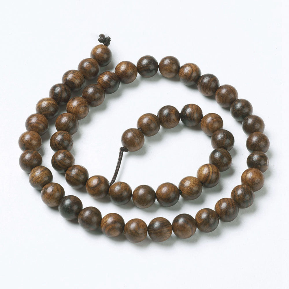 Natural Coconut Brown Wood Beads – Round 7.5–8mm | The Pink Bead Shop Canada