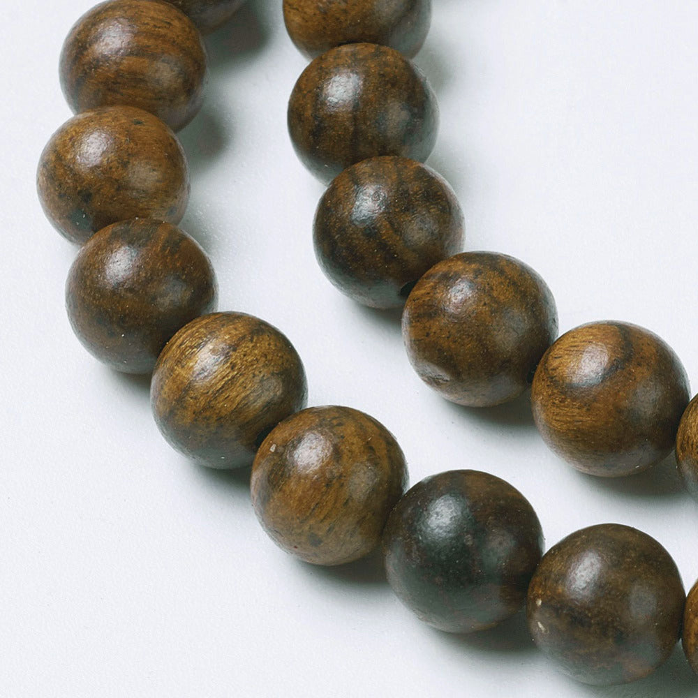 Natural Coconut Brown Wood Beads – Round 7.5–8mm | The Pink Bead Shop Canada