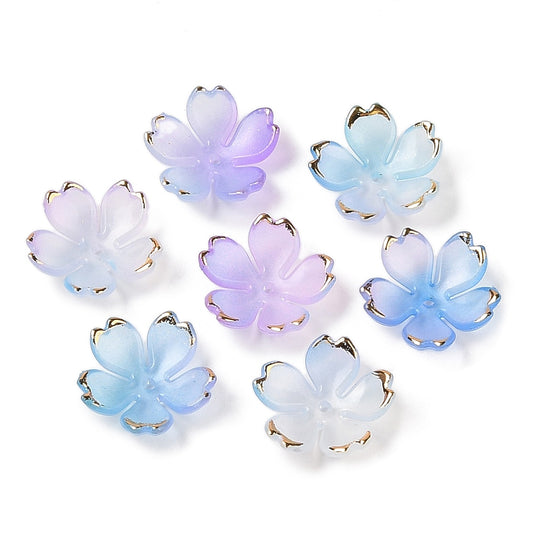 Lilac Camellia Acrylic Flower Bead Caps 17.5x18x5mm | Bulk | The Pink Bead Shop Canada