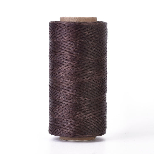 0.8mm Flat Waxed Polyester Cord – Coconut Brown – 260 Metre Roll | The Pink Bead Shop Canada