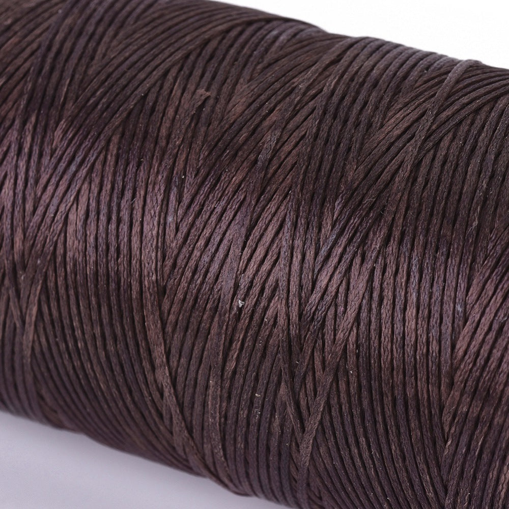0.8mm Flat Waxed Polyester Cord – Coconut Brown – 260 Metre Roll | The Pink Bead Shop Canada
