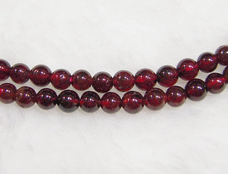 Garnet Round Beads 4mm | Grade B Natural Gemstone Strands | The Pink Bead Shop Canada