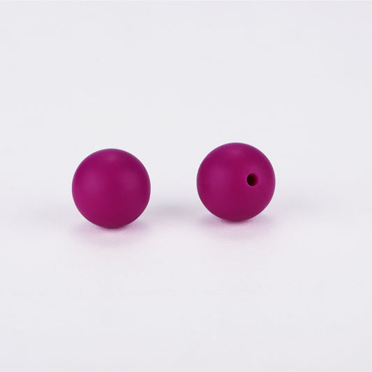 Purple Silicone Beads 15mm