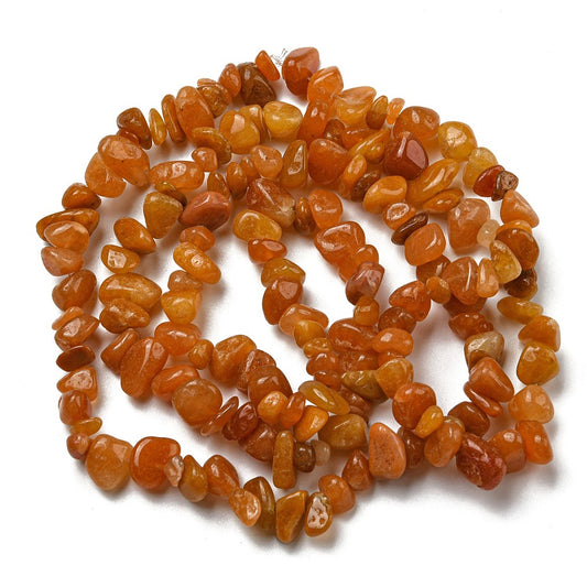 Natural Topaz Jade Chip Bead Strands, Size: about 5~8mm