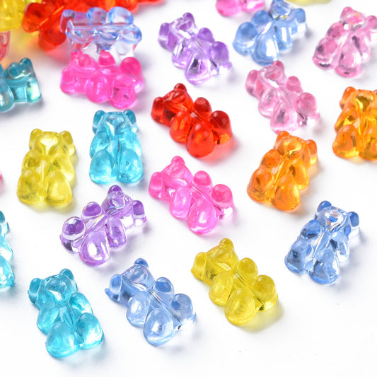 Gummy Bear Acrylic Bead Mixed Color 10 Pack