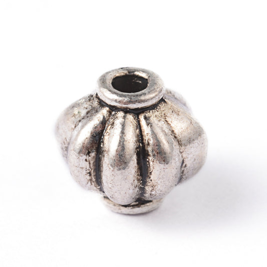 Rondelle Tibetan Style Alloy Beads, Cadmium Free & Lead Free, Antique Silver Size: about 8.5mm