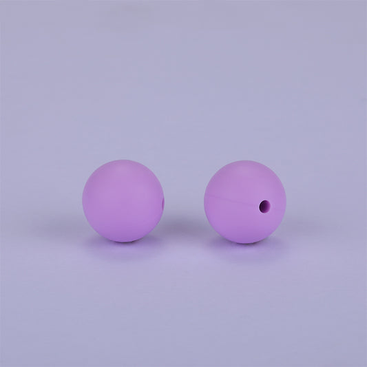 Lavender Silicone Beads 15mm