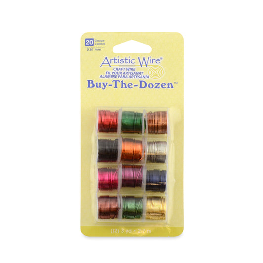 Artistic Wire 20 Gauge Assorted Colors – 12 Spool Pack | The Pink Bead Shop Canada