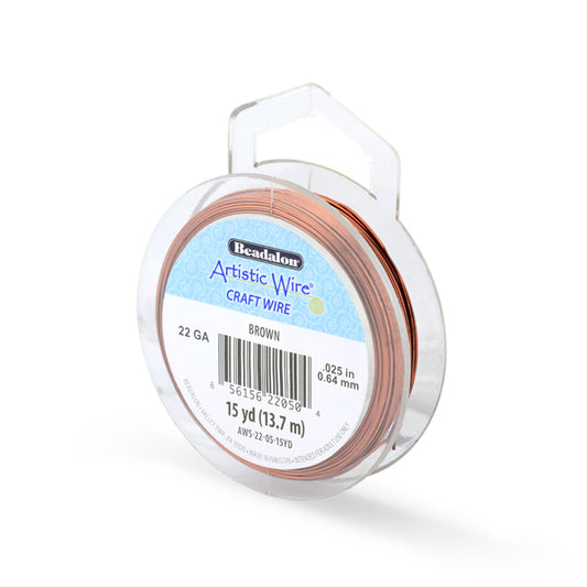 Artistic Wire – Tarnish Resistant Colored Copper Craft Wire Brown Asst Guages| 15 yd (13.7 m) | The Pink Bead Shop Canada