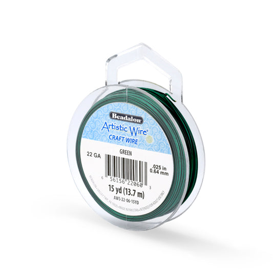 Artistic Wire – Tarnish Resistant Colored Copper Craft Wire Green Asst Guages| 15 yd (13.7 m) | The Pink Bead Shop Canada