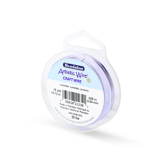 Artistic Wire – Tarnish Resistant Lavendar Colored Copper Craft Wire Asst Guages | 15 yd (13.7 m) | The Pink Bead Shop Canada