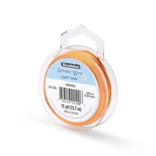 Artistic Wire – Tarnish Resistant Colored Copper Craft Wire Natural | 15 yd (13.7 m) Asst Guages | The Pink Bead Shop Canada