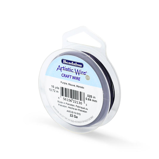 Artistic Wire – Tarnish Resistant Colored Copper Craft Wire Purple Asst Guages | 15 yd (13.7 m) | The Pink Bead Shop Canada