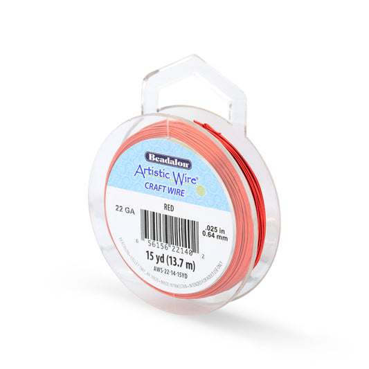Artistic Wire – Tarnish Resistant Colored Copper Craft Wire Red Asst Guages| 15 yd (13.7 m) | The Pink Bead Shop Canada