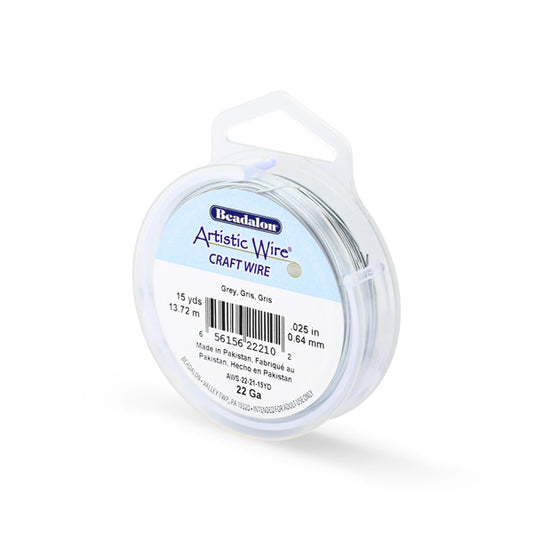 Artistic Wire – Tarnish Resistant Colored Copper Craft Wire Grey Asst Guages | 15 yd (13.7 m) | The Pink Bead Shop Canada