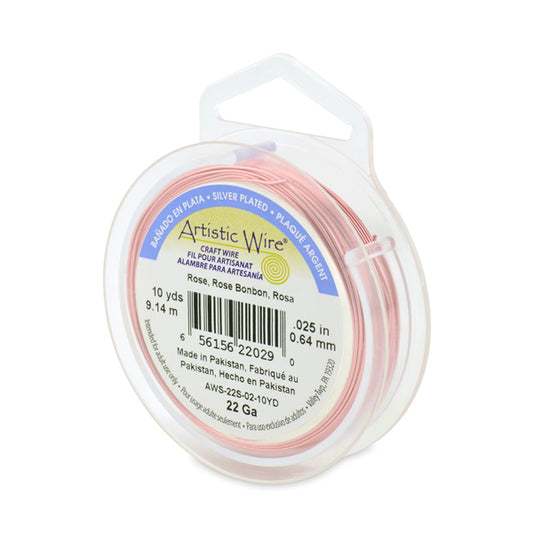 Artistic Wire – Silver Plated Tarnish Resistant Colored Copper Craft Wire Rose Asst Guages| 10 yd (9.1 m) | The Pink Bead Shop Canada