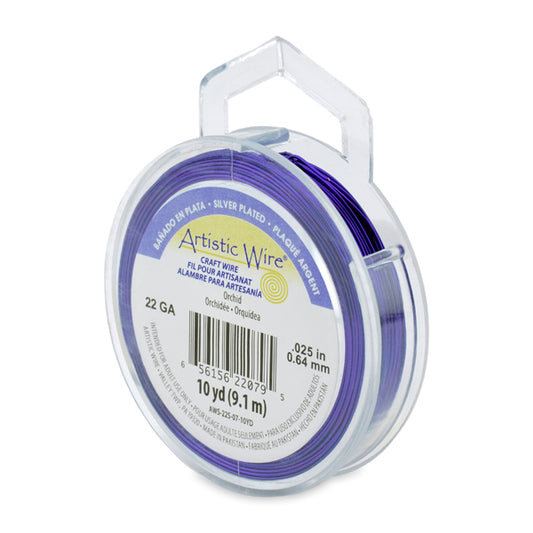 Artistic Wire – Silver Plated Tarnish Resistant Colored Copper Craft Wire Orchid Asst Guages | 10 yd (9.1 m) | The Pink Bead Shop Canada