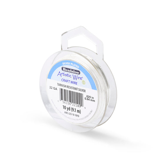 Artistic Wire – Silver Plated Tarnish Resistant Colored Copper Silver Asst Guages Craft Wire | 10 yd (9.1 m) | The Pink Bead Shop Canada