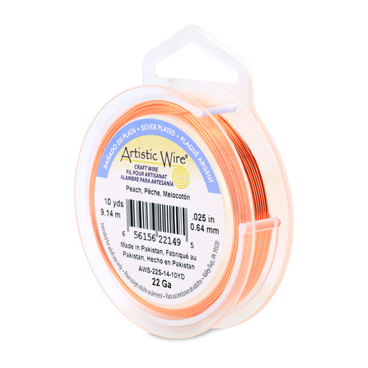 Artistic Wire – Silver Plated Tarnish Resistant Colored Copper Craft Wire Peach Asst Guages| 10 yd (9.1 m) | The Pink Bead Shop Canada