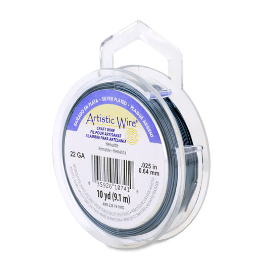 Artistic Wire – Silver Plated Tarnish Resistant Colored Copper Craft Wire Hematite Asst Guages | 10 yd (9.1 m) | The Pink Bead Shop Canada