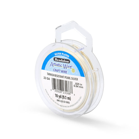 Artistic Wire – Silver Plated Tarnish Resistant Colored Copper Craft Wire Pearl Silver Asst Guages | 10 yd (9.1 m) | The Pink Bead Shop Canada