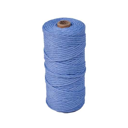Cotton Macrame Cord 3mm Cornflower Blue 100m