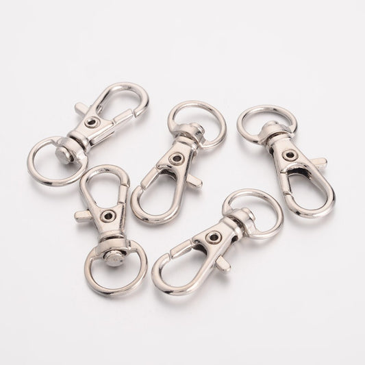 Swivel D Rings Lobster Claw Clasp 5Pack