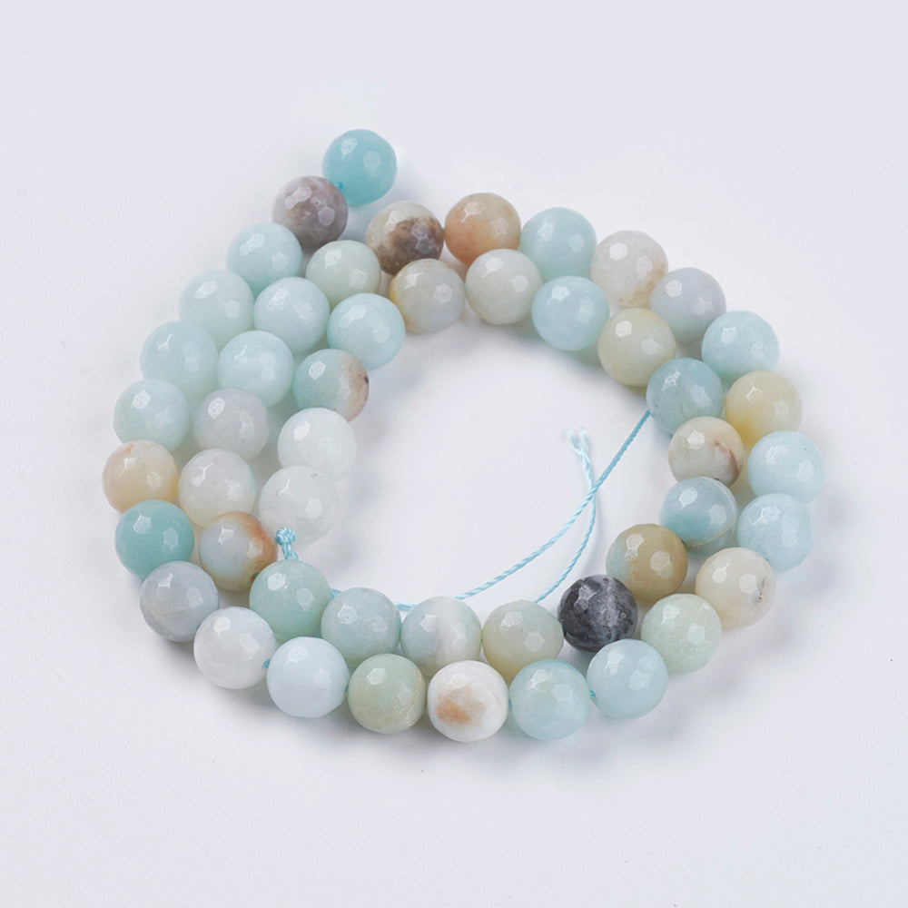 Amazonite Multicolor (Flower Amazonite) Round Beads, Assorted Sizes (4mm, 6mm, 8mm) The Pink Bead Shop
